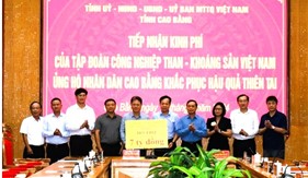 Tập đoàn Công nghiệp Than - Khoáng sản Việt Nam Ủng hộ nhân dân tỉnh Cao Bằng khắc phục hậu quả thiên tai   